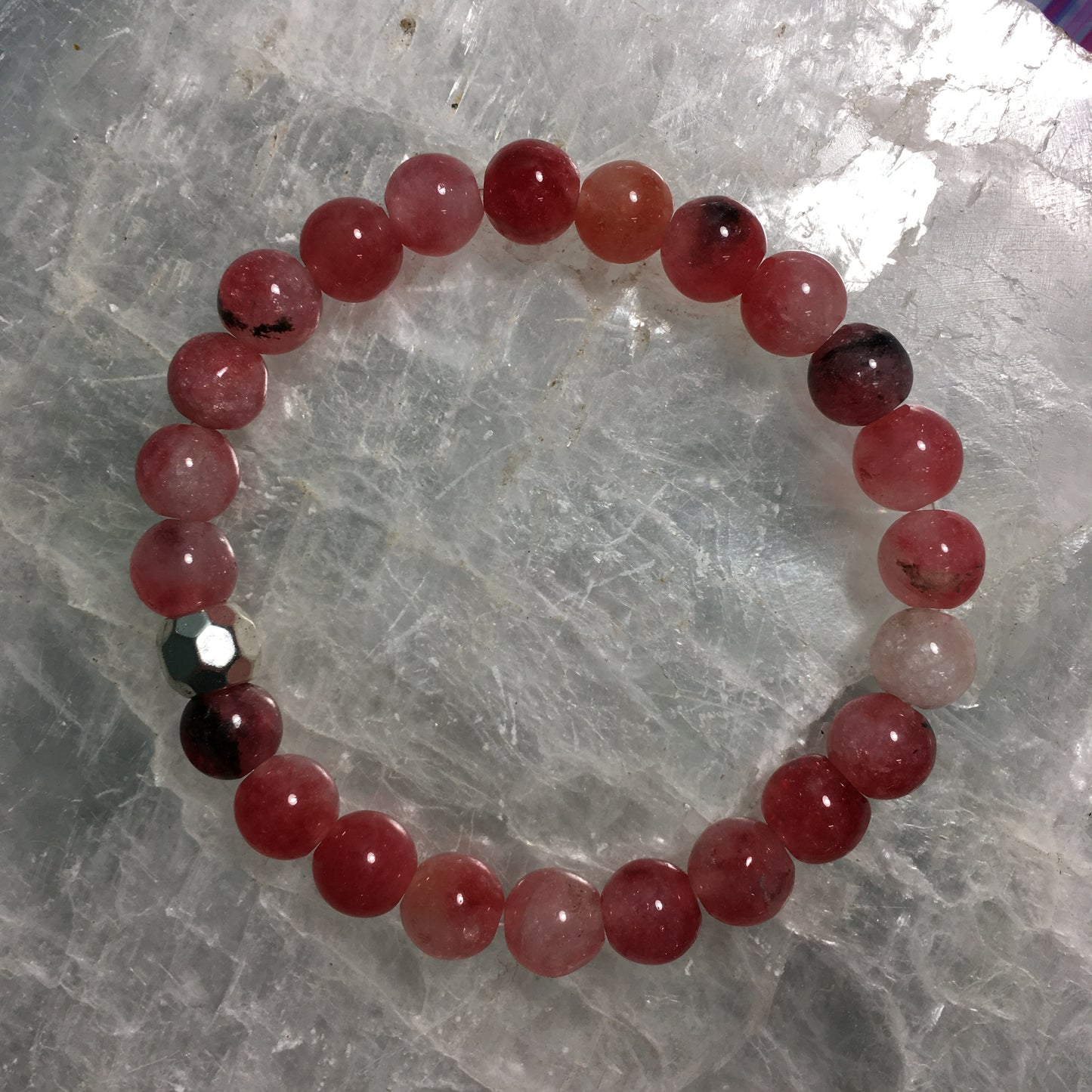 
                  
                    8mm Healing Gemstone Strawberry Agate Bracelet
                  
                