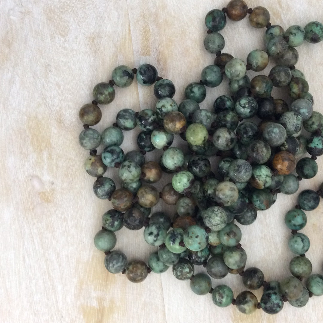 
                  
                    African Turquoise 60” necklace
                  
                